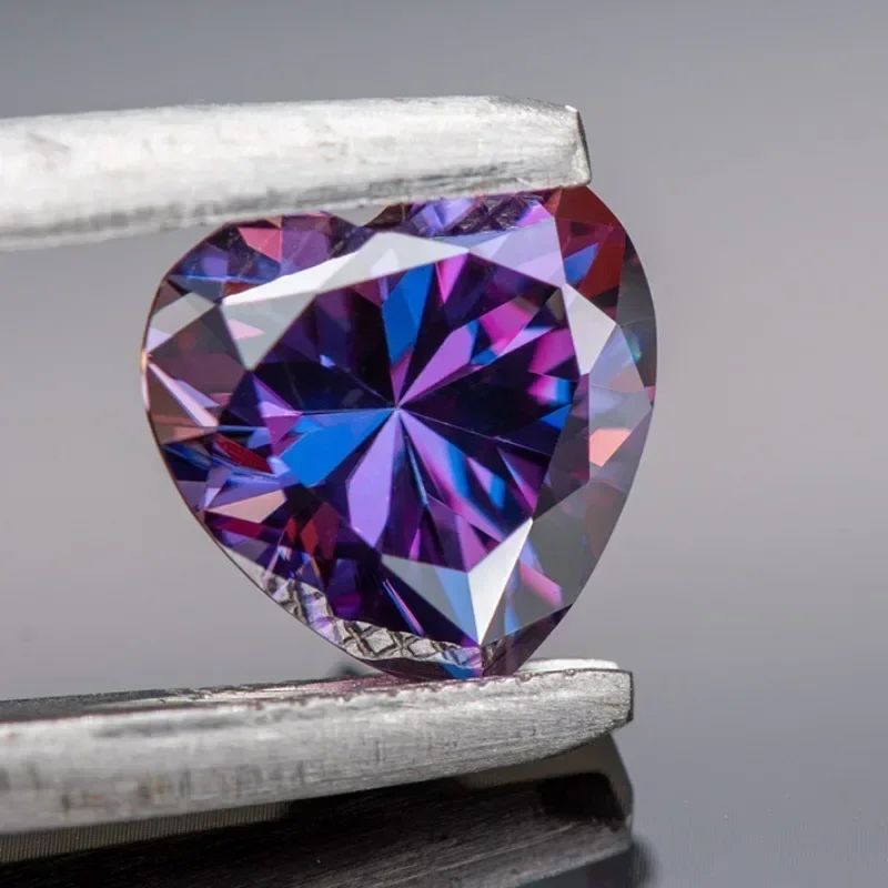 Wholesale Moissanite Lab Grown Diamond Imperial Purple Color Heart Cut Gemstone for Advanced Jewelry Making Materials with GRA C
Wholesale Moissanite Lab Grown Diamond Imperial Purple Color Heart Cut Gemstone for Advanced Jewelry Making Materials with GRA C