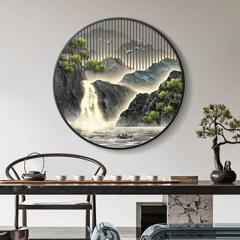 New Chinese Style Entrance Door Entrance Decorative Painting Round Hanging Painting Corridor Aisle Mural
New Chinese Style Entrance Door Entrance Decorative Painting Round Hanging Painting Corridor Aisle Mural