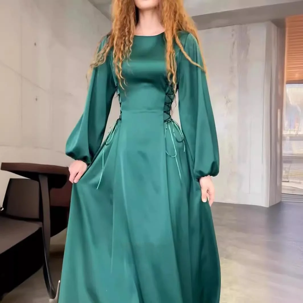 Spring 2025 Belted Waist Puffy Sleeve Long Dress Street Style Gored Skirt Single Piece Long Sleeve Regular Sleeve Length
Spring 2025 Belted Waist Puffy Sleeve Long Dress Street Style Gored Skirt Single Piece Long Sleeve Regular Sleeve Length
