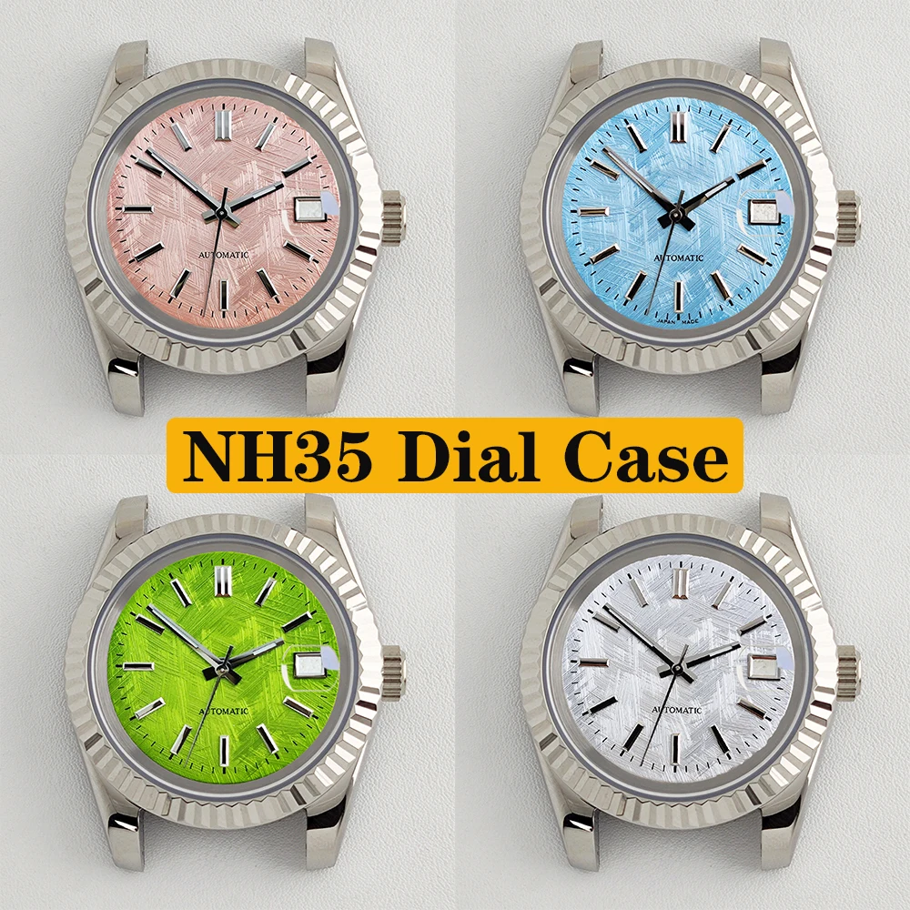NH35 Dial Case 28.5mm meteorite white dial and hands suitable for NH35 NH36 movement non luminous watch modification accessories
NH35 Dial Case 28.5mm meteorite white dial and hands suitable for NH35 NH36 movement non luminous watch modification accessories