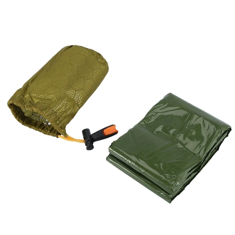 Emergency Sleeping Bag Bivy Sack With Whistle Outdoor Survival Sleeping Bag Thermal Blanket For Camping Backpacking
Emergency Sleeping Bag Bivy Sack With Whistle Outdoor Survival Sleeping Bag Thermal Blanket For Camping Backpacking