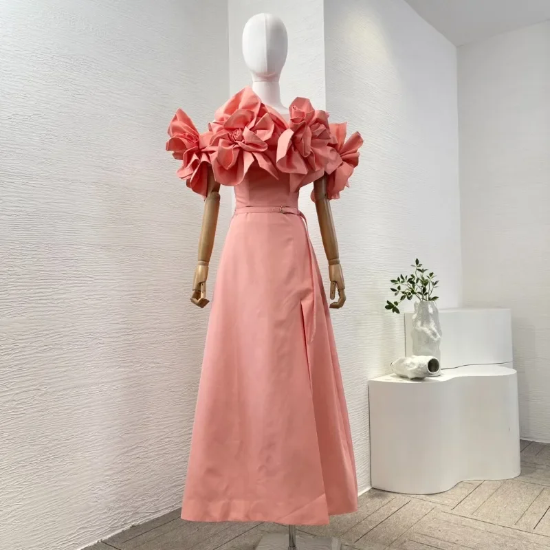Women's Attractive Pink Short Sleeve High Quality Flowers Appliqued Blouse Tops and Skirt Sets for Party 2025
Women's Attractive Pink Short Sleeve High Quality Flowers Appliqued Blouse Tops and Skirt Sets for Party 2025