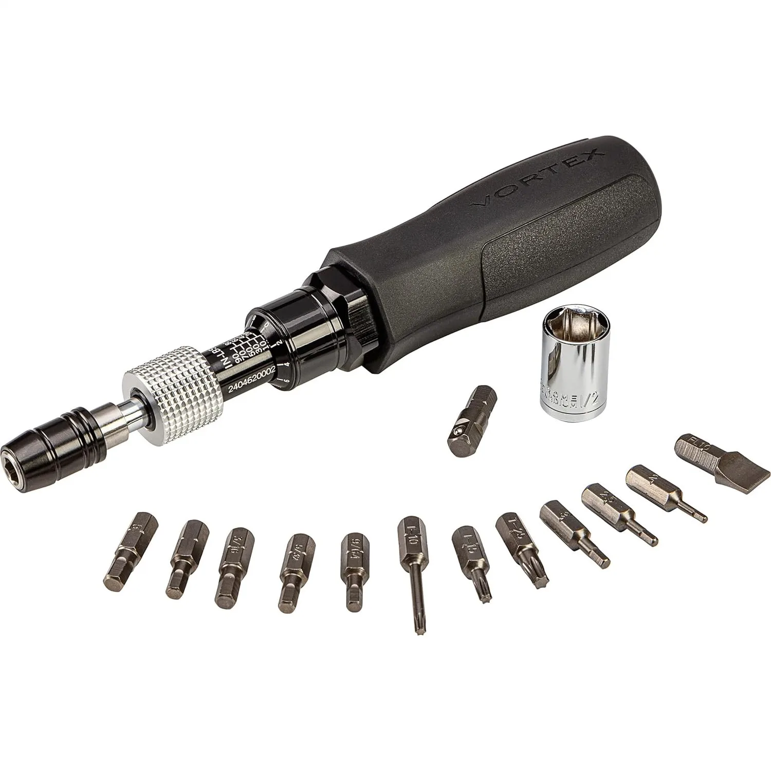 Riflescope Pro Torque Wrench 10-90 in-lbs, 13 Bits for Scope Mounting
Riflescope Pro Torque Wrench 10-90 in-lbs, 13 Bits for Scope Mounting