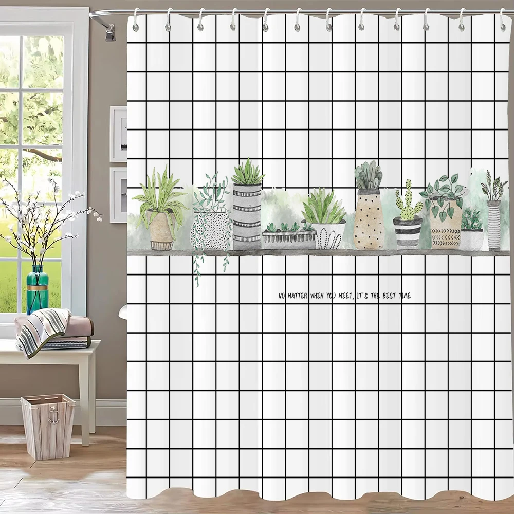 Nordic Plant Leaves Cactus Shower Curtains Floral Print Fabric Bathroom Curtain Decor Splash Resistant Partition Bath Curtains
Nordic Plant Leaves Cactus Shower Curtains Floral Print Fabric Bathroom Curtain Decor Splash Resistant Partition Bath Curtains