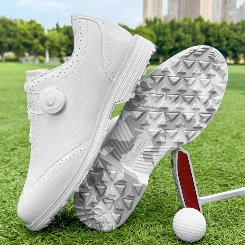 Professional Men Golf Shoes Quick Lacing Sport Shoes For Mens Comfortable Golf Training Shoes Man Designer Leather Walking Shoe
Professional Men Golf Shoes Quick Lacing Sport Shoes For Mens Comfortable Golf Training Shoes Man Designer Leather Walking Shoe