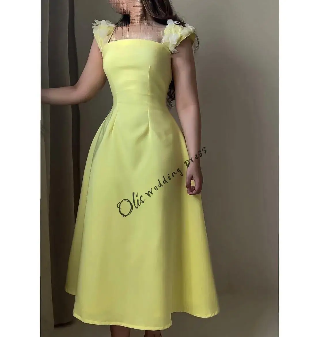customized Elegant Yellow Sleeveless Prom Dresses Square Neck Tea Length Pleated Party Dresses Evening Dresses2025
customized Elegant Yellow Sleeveless Prom Dresses Square Neck Tea Length Pleated Party Dresses Evening Dresses2025