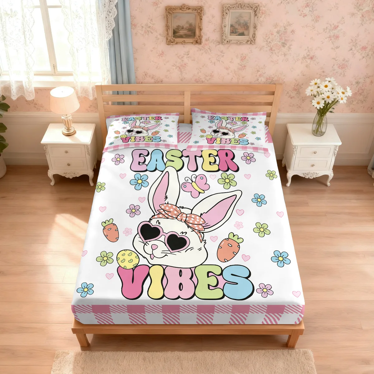 3pcs Easter Cartoon Cute Rabbit Print Coreless Bed Sheet Set, Multiple Sizes, Soft Bed Covers, Bedroom Bedding, Machine Washable
3pcs Easter Cartoon Cute Rabbit Print Coreless Bed Sheet Set, Multiple Sizes, Soft Bed Covers, Bedroom Bedding, Machine Washable