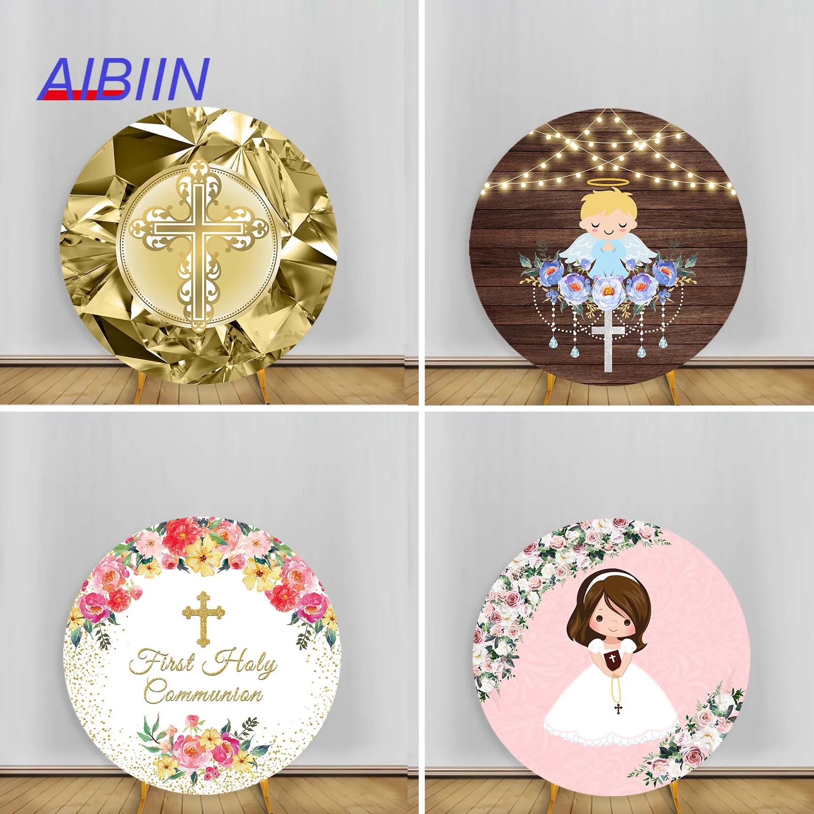 AIBIIN Round Arch Backdrop Cover Baptism First Holy Communion God Bless Party Decor Angel Floral Photography Background
AIBIIN Round Arch Backdrop Cover Baptism First Holy Communion God Bless Party Decor Angel Floral Photography Background