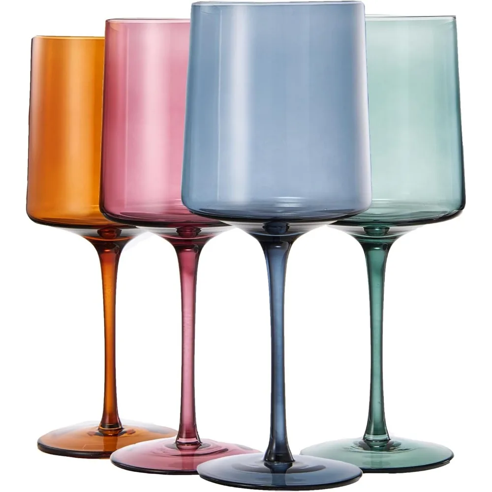 Khen Colored Muted Glasses Set - 4 Pieces Pastel Crystal Drinkware for Water, Wine, and Cocktails
Khen Colored Muted Glasses Set - 4 Pieces Pastel Crystal Drinkware for Water, Wine, and Cocktails