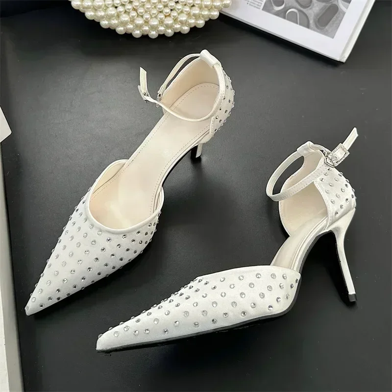 Luxury Rhinestone Women Pumps Sexy Pointed Toe Thin High Heels Elegant Ankle Strap Buckle Heeled Sandals Banquet Dress Shoes
Luxury Rhinestone Women Pumps Sexy Pointed Toe Thin High Heels Elegant Ankle Strap Buckle Heeled Sandals Banquet Dress Shoes