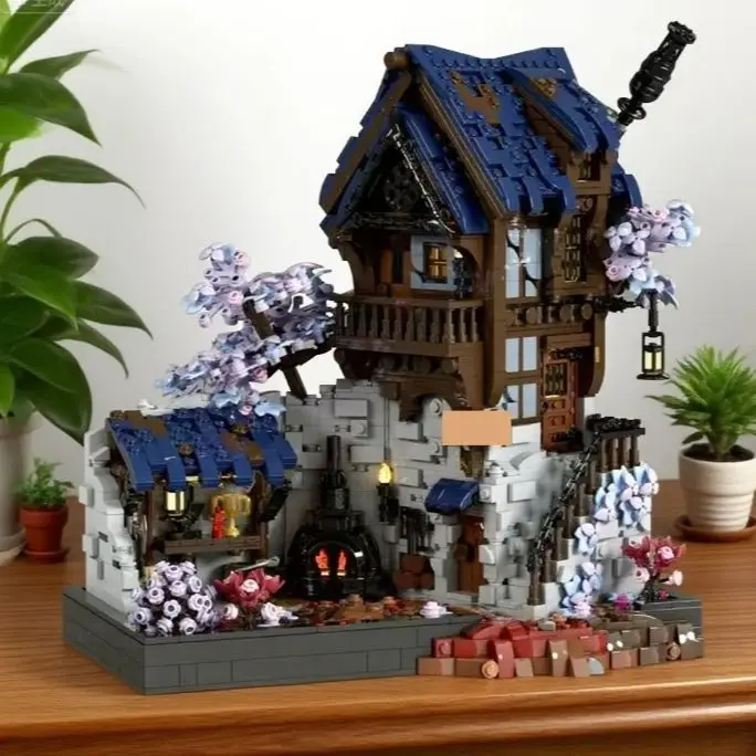 2627 шт. MOC, средневековый ковальник, набор строительных блоков, вид на улицу, замок, дисплей, модель, кирпичи, сделай сам, коллекционные игрушки, подарок для взрослых и детей
2627 шт. MOC, средневековый ковальник, набор строительных блоков, вид на улицу, замок, дисплей, модель, кирпичи, сделай сам, коллекционные игрушки, подарок для взрослых и детей