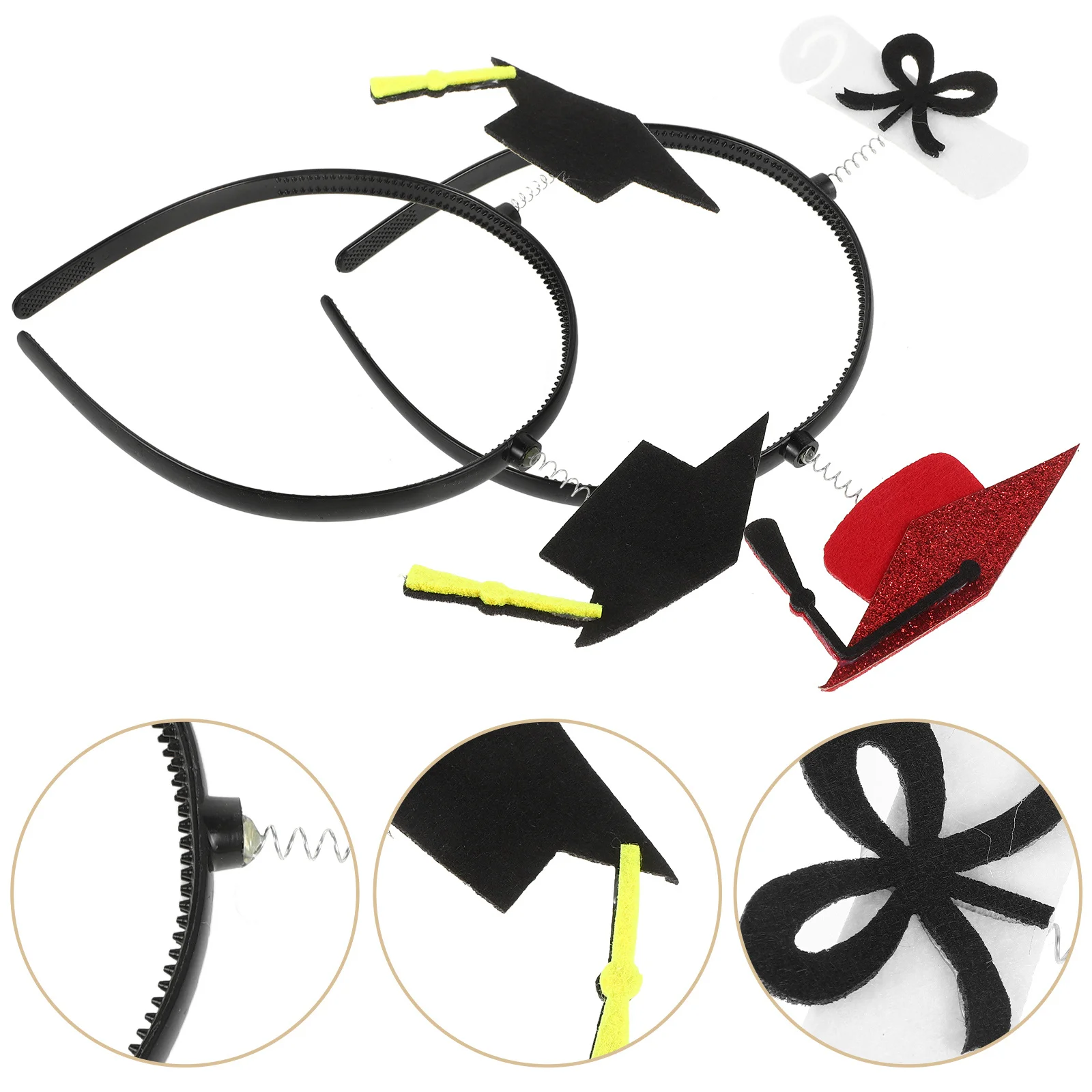 2Pcs Graduation Cap Headband Mini Grad Hat Hair Hoop Graduation Party Dress of 2024 Supplies Accessories
2Pcs Graduation Cap Headband Mini Grad Hat Hair Hoop Graduation Party Dress of 2024 Supplies Accessories