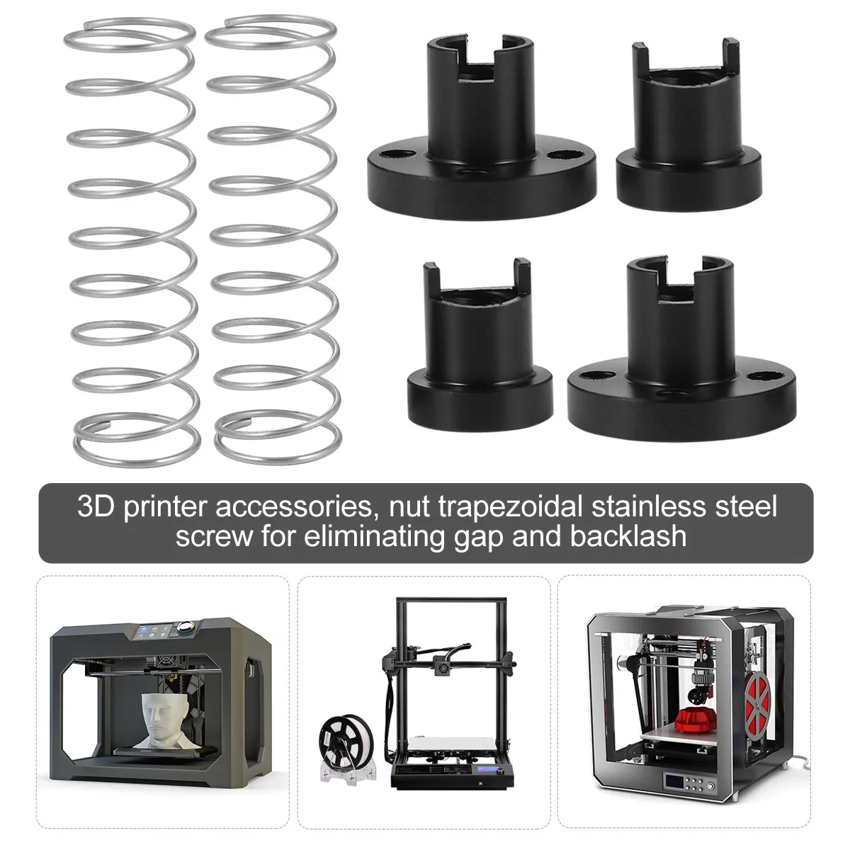 2 шт. винтовые шпиндели T8 с медной гайкой, 4-точечное крепление для 3D-принтера, шаговый двигатель, направляющая, высокопрочная нержавеющая сталь, 3D
2 шт. винтовые шпиндели T8 с медной гайкой, 4-точечное крепление для 3D-принтера, шаговый двигатель, направляющая, высокопрочная нержавеющая сталь, 3D