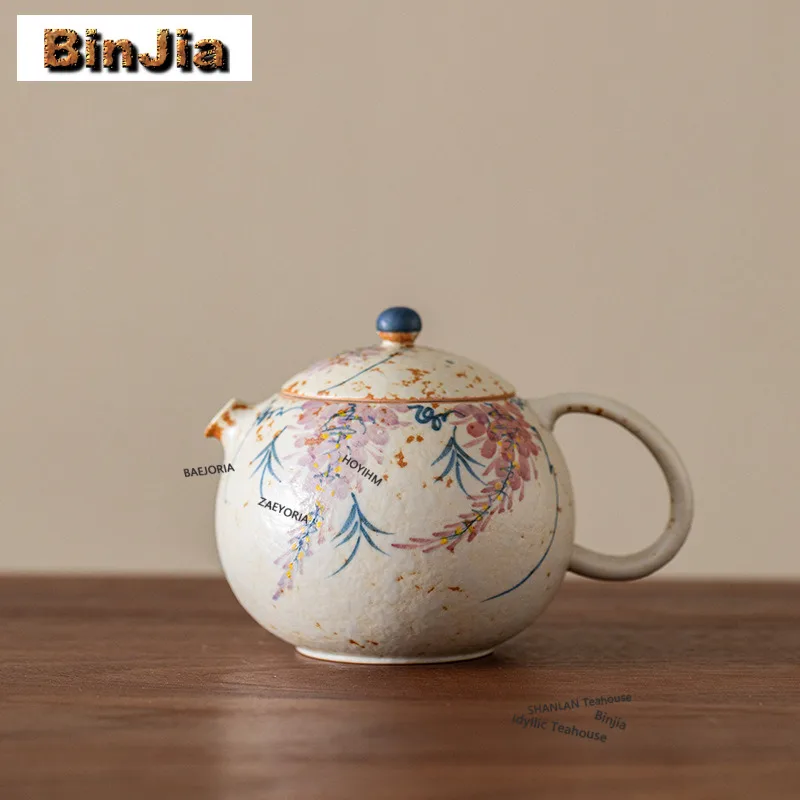 150ml Hand-painted Wisteria Flower Teapot Traditional Tea Infuser Pot Tea Making Kettle With Ball Hole Tableware Ornaments Gifts
150ml Hand-painted Wisteria Flower Teapot Traditional Tea Infuser Pot Tea Making Kettle With Ball Hole Tableware Ornaments Gifts