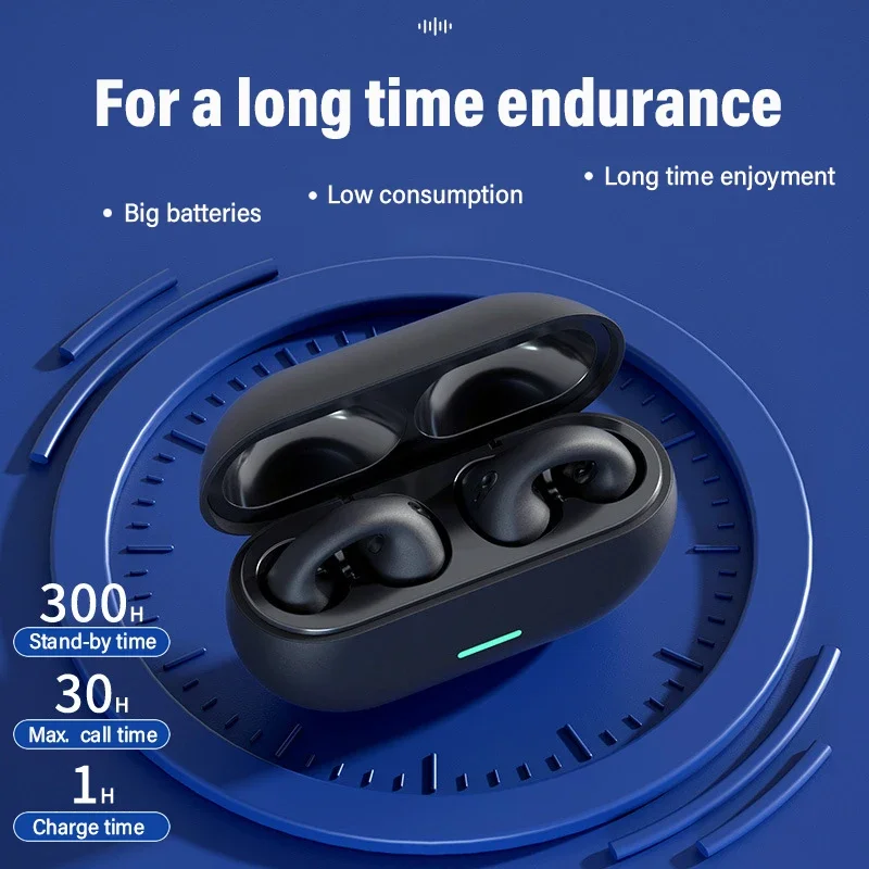T75 Clip-on TWS 5.3 Bluetooth Headset Wireless Bone Conduction Headset HiFi Sound Bluetooth Waterproof Sports Headset Battery
T75 Clip-on TWS 5.3 Bluetooth Headset Wireless Bone Conduction Headset HiFi Sound Bluetooth Waterproof Sports Headset Battery
