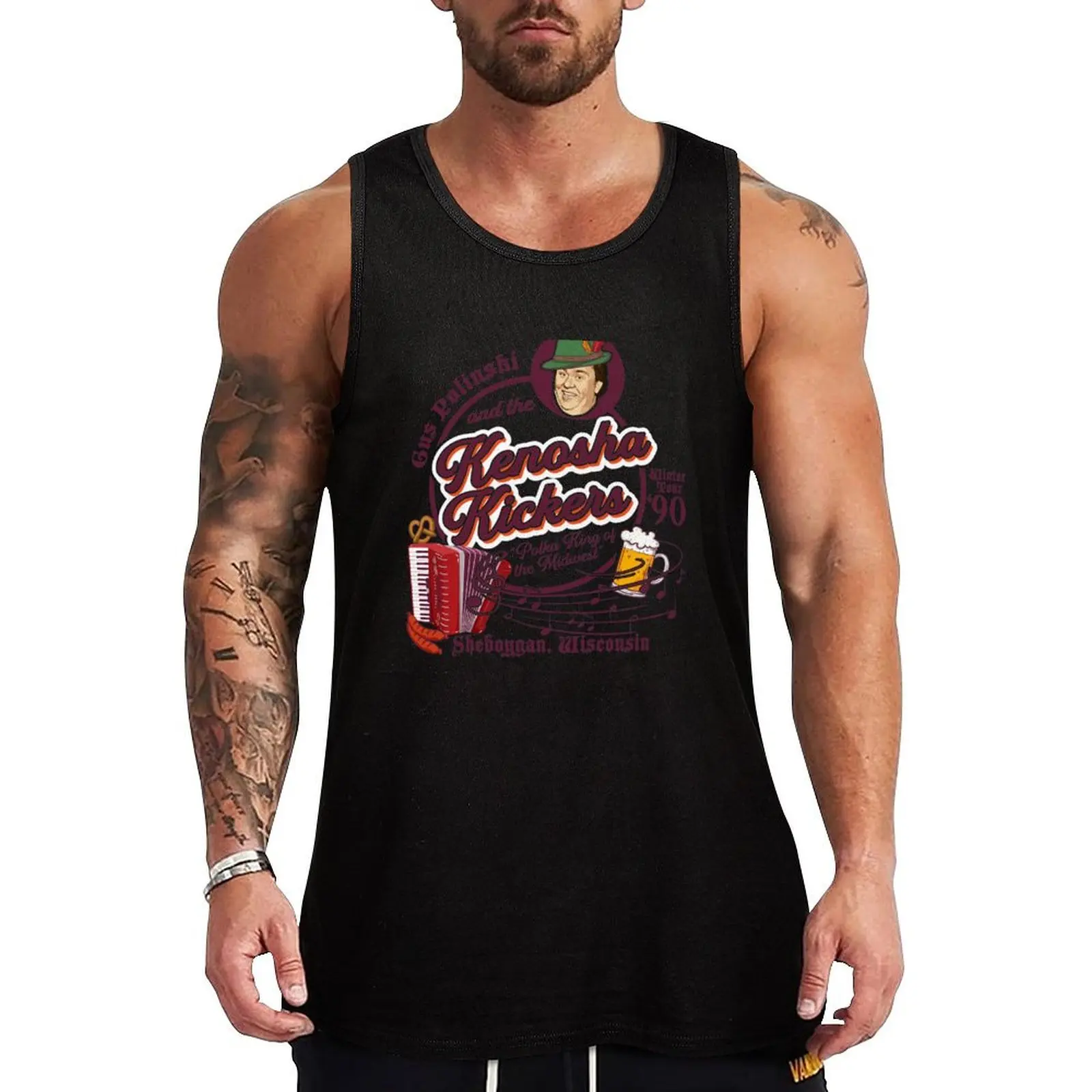 Kenosha Kickers the Polka King of the Midwest Tank Top gym accessories men Sports shirt man Men's t shirt new in tops & t-shirt
Kenosha Kickers the Polka King of the Midwest Tank Top gym accessories men Sports shirt man Men's t shirt new in tops & t-shirt