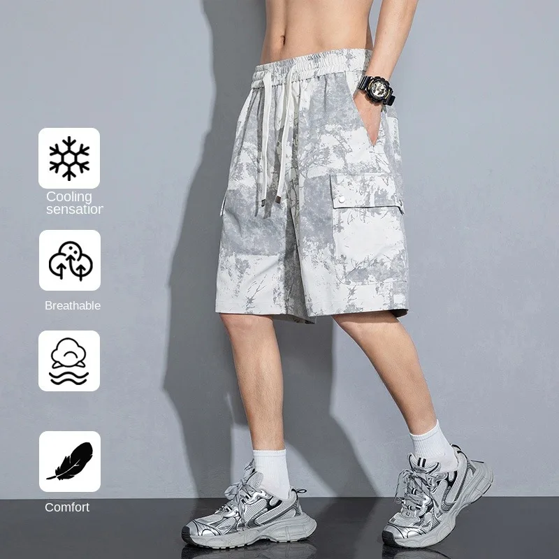 Mens Casual Shorts Jorts Tie Dye Cargo Loose Fit Elastic Waist Summer Street Style Versatile Breathable Drawstring Lightweight
Mens Casual Shorts Jorts Tie Dye Cargo Loose Fit Elastic Waist Summer Street Style Versatile Breathable Drawstring Lightweight