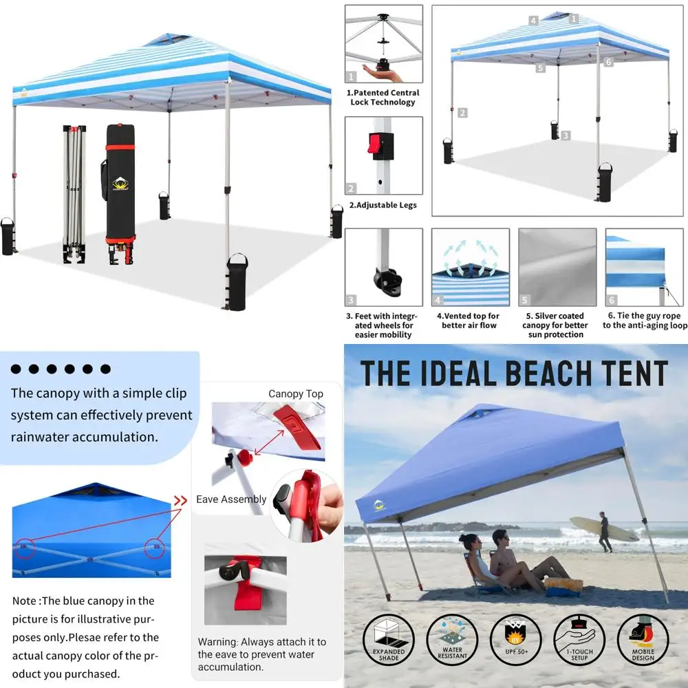 Портативный навес быстрого приготовления 10x10 с простым нанесением для мероприятий на открытом воздухе, пляжей, вечеринок и кемпинга — прочный солнцезащитный козырек
Портативный навес быстрого приготовления 10x10 с простым нанесением для мероприятий на открытом воздухе, пляжей, вечеринок и кемпинга — прочный солнцезащитный козырек
