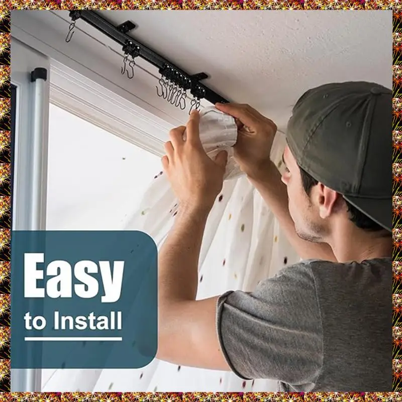 BTCL Flexible Bendable Curtain Track, Ceiling Wall Mounted, Black Curved Heavy Duty RV Sliding Curtain Track
BTCL Flexible Bendable Curtain Track, Ceiling Wall Mounted, Black Curved Heavy Duty RV Sliding Curtain Track