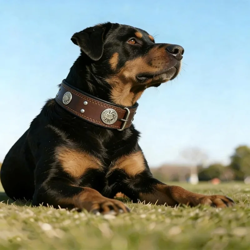 Genuine Leather Dog Collar, Adjustable Heavy Duty Neck Band for Medium Large Dogs Wear Resistant Comfort Accessory for Walking
Genuine Leather Dog Collar, Adjustable Heavy Duty Neck Band for Medium Large Dogs Wear Resistant Comfort Accessory for Walking