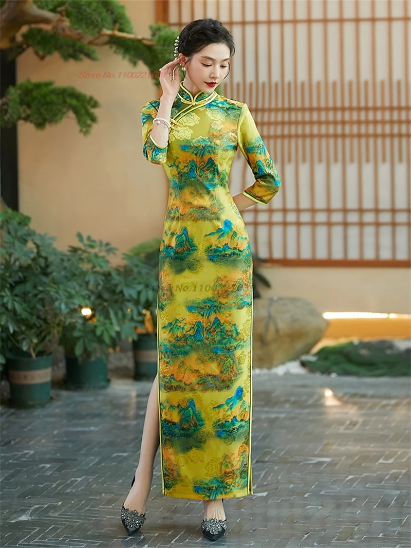 2025 chinese vintage dress national improved cheongsam oriental flower print qipao dress traditional banquet evening dress qipao
2025 chinese vintage dress national improved cheongsam oriental flower print qipao dress traditional banquet evening dress qipao