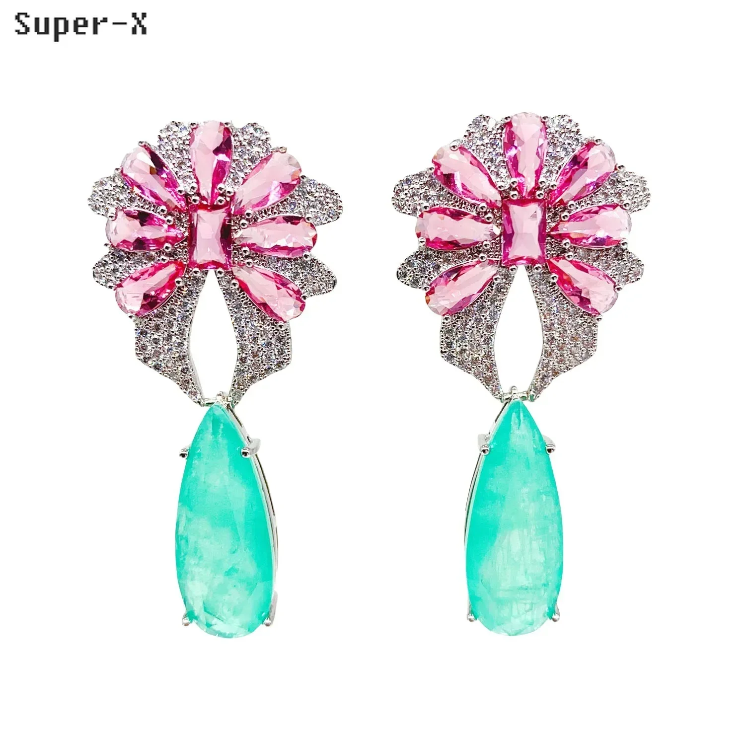 vintage shiny zircon Jewelry Earrings Flower Purple Green Water Drop Long Pendant Earrings Women Dinner Party Female Gift
vintage shiny zircon Jewelry Earrings Flower Purple Green Water Drop Long Pendant Earrings Women Dinner Party Female Gift
