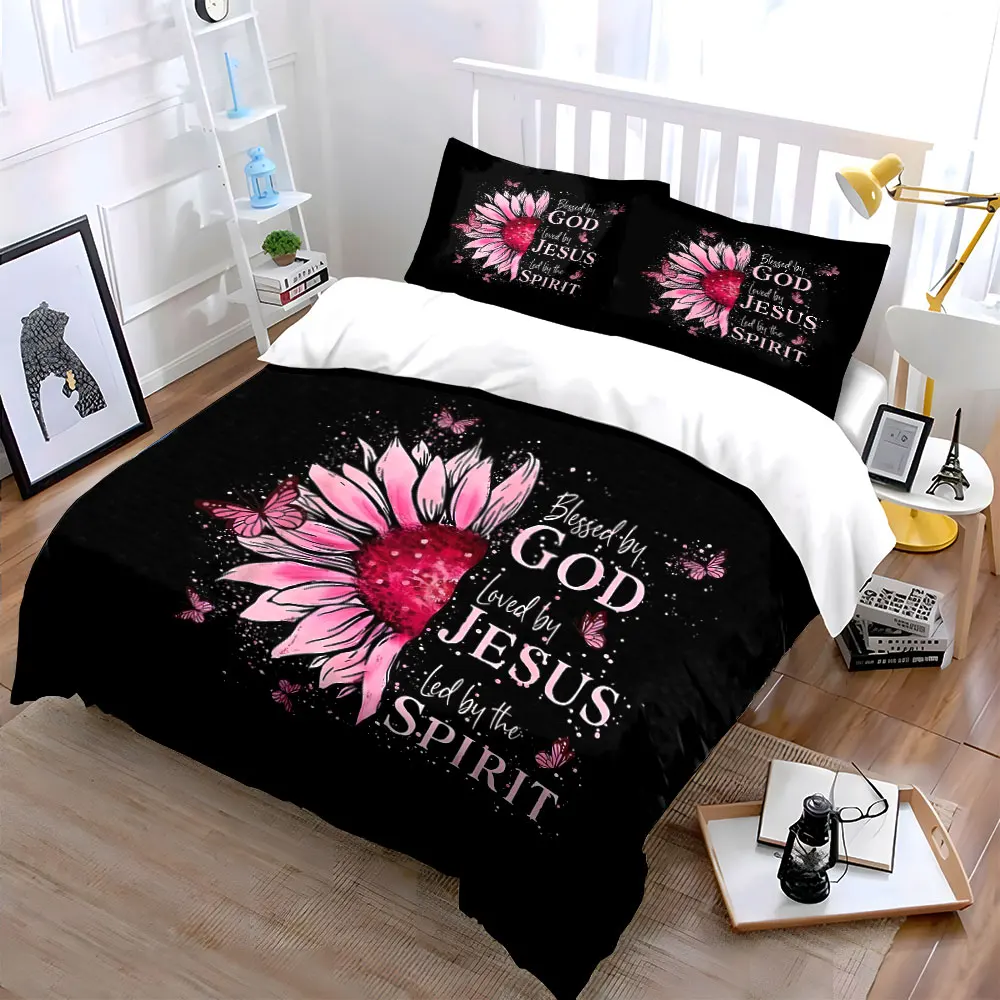 "Faith-Inspired Floral Design Set" kid's and adults' bedroom decor, Exquisite three-piece bedding set gift
"Faith-Inspired Floral Design Set" kid's and adults' bedroom decor, Exquisite three-piece bedding set gift