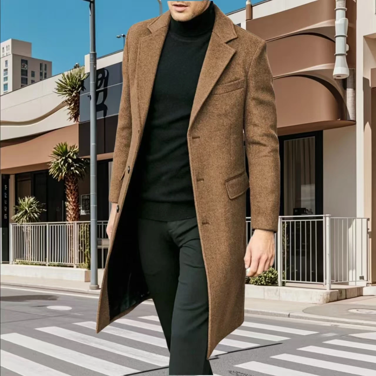 New Winter Wool Blend Trench Coat Jacket Color Suit Collar Single Button Business Casual Long Sleeve Slim
New Winter Wool Blend Trench Coat Jacket Color Suit Collar Single Button Business Casual Long Sleeve Slim