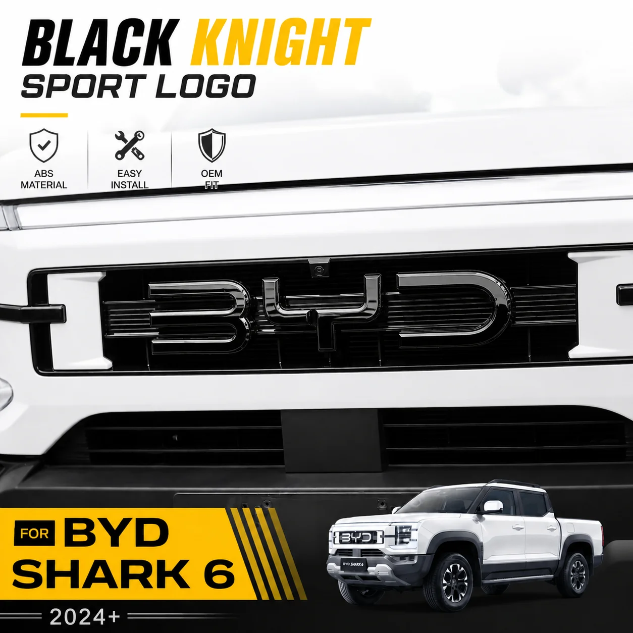 For BYD Shark 6 Black Front Badge And Rear Emblem Logo Decorative Sticker 3D Sticker Cover Car Accessories
For BYD Shark 6 Black Front Badge And Rear Emblem Logo Decorative Sticker 3D Sticker Cover Car Accessories