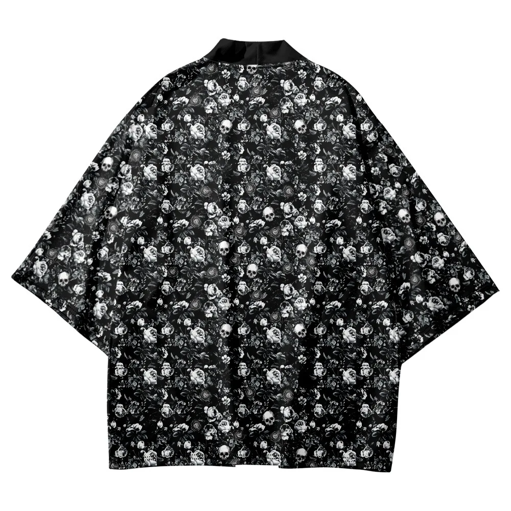 Fashion Shirts Yukata Japanese Black Skull Print Kimono Streetwear Cardigan Women Men Harajuku Haori Top
Fashion Shirts Yukata Japanese Black Skull Print Kimono Streetwear Cardigan Women Men Harajuku Haori Top