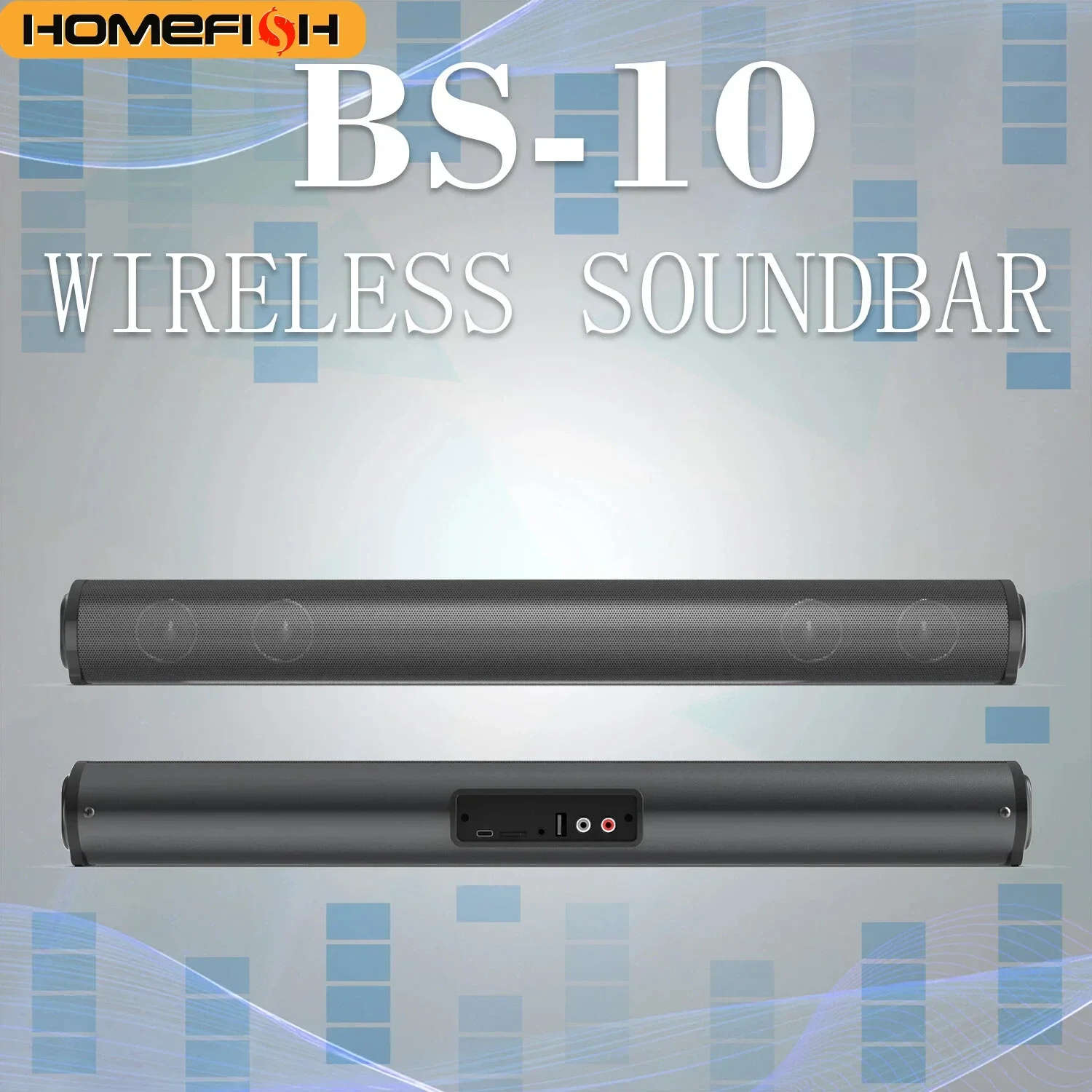 Беспроводная звуковая панель HOMEFISH BS-10 с 4 динамиками, Bluetooth, FM-радио, USB, TF, AUX, множеством входов, HIFI, пультом ДУ, для домашнего кинотеатра, ТВ и ПК
Беспроводная звуковая панель HOMEFISH BS-10 с 4 динамиками, Bluetooth, FM-радио, USB, TF, AUX, множеством входов, HIFI, пультом ДУ, для домашнего кинотеатра, ТВ и ПК