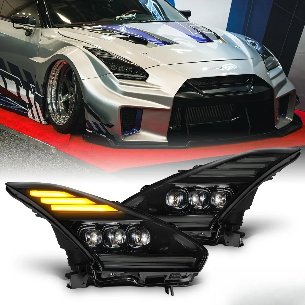 For 2009-2025 Nissan GT-R NOVA-Series LED Projector Headlights Alpha-Black
For 2009-2025 Nissan GT-R NOVA-Series LED Projector Headlights Alpha-Black
