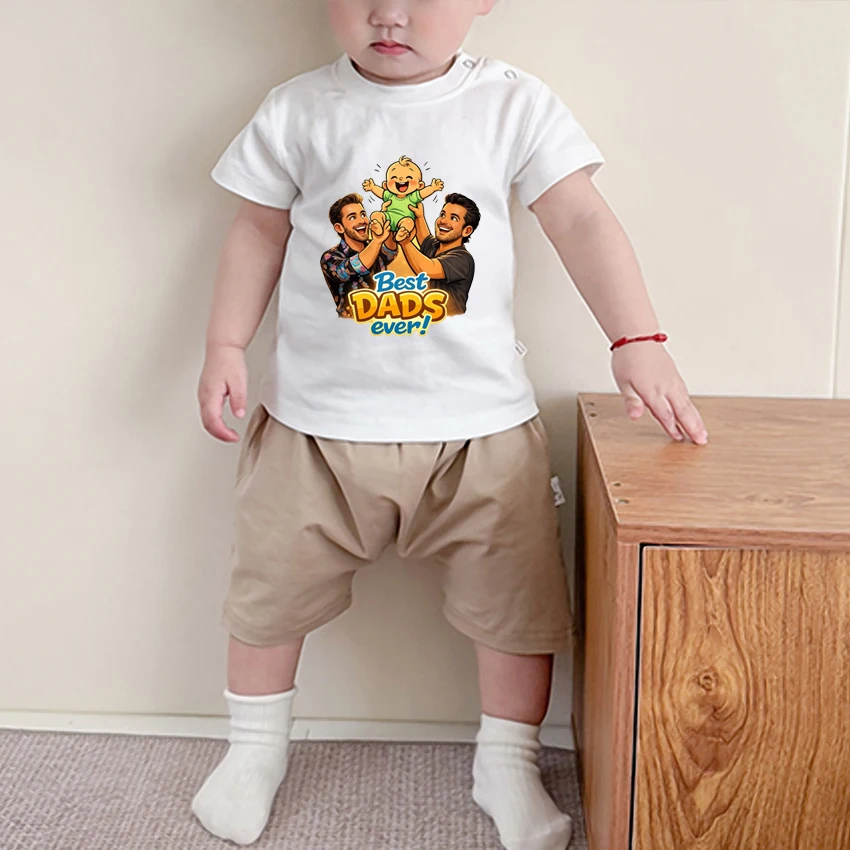 Summer Baby Boys Girls T-shirt Best Dads Ever Print Toddler Clothes Infant Baby Boys Girls Short Sleeves T-shirt Neutral Clothes
Summer Baby Boys Girls T-shirt Best Dads Ever Print Toddler Clothes Infant Baby Boys Girls Short Sleeves T-shirt Neutral Clothes