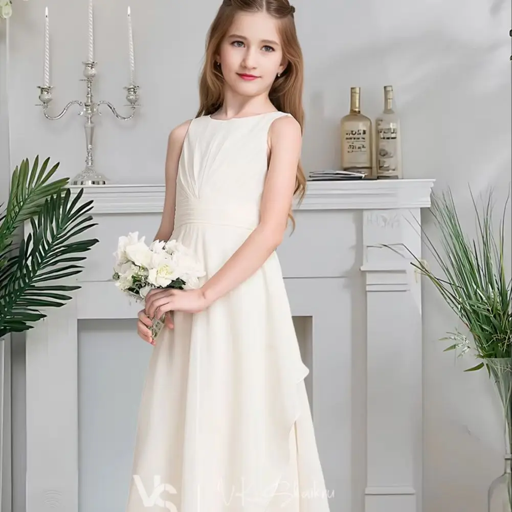KJJ A-line Scoop Floor-Length Chiffon Junior Bridesmaid Dress with Cascading Ruffles Beautiful Flower Girl Dress for Wedding
KJJ A-line Scoop Floor-Length Chiffon Junior Bridesmaid Dress with Cascading Ruffles Beautiful Flower Girl Dress for Wedding