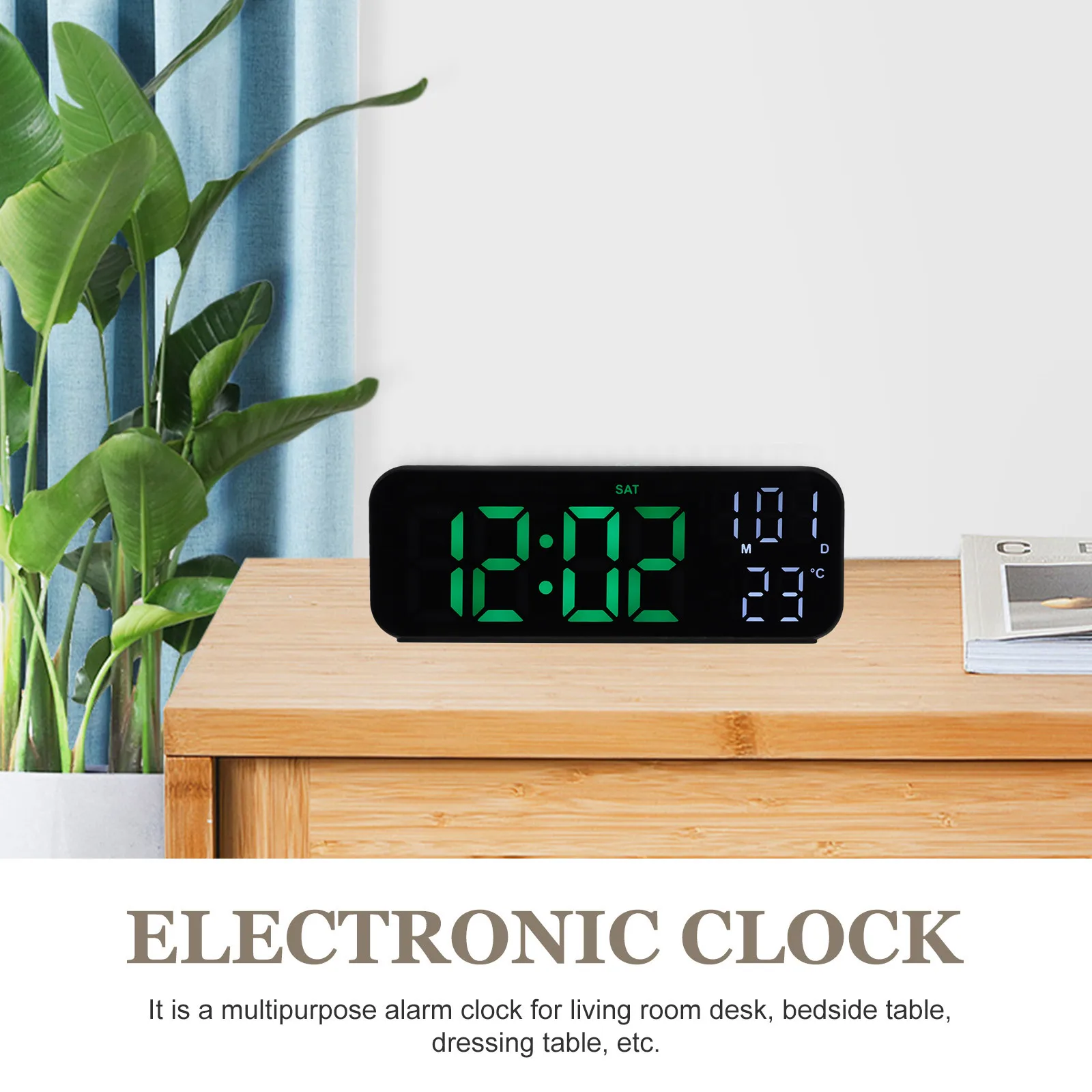 Led Digital Alarm Clock Large Display Electronic Thermohygrometer Brightness Adjustable For Bedroom Desk Decor Modern
Led Digital Alarm Clock Large Display Electronic Thermohygrometer Brightness Adjustable For Bedroom Desk Decor Modern