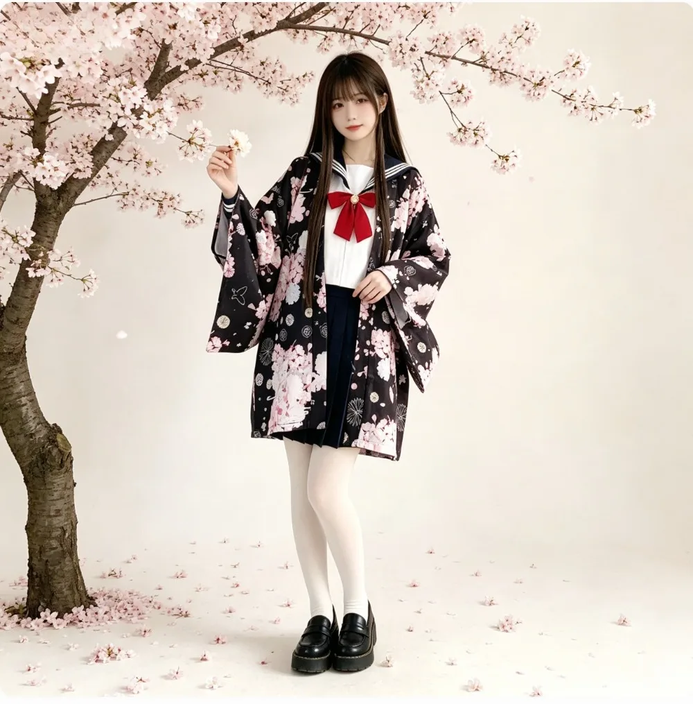 Cute Pink Sakura Cat Haori Kimono Cardigan,3/4 Sleeve Lolita Cape for Anime Cosplay,JK Daily Outfit,Festival & Stage Performance
Cute Pink Sakura Cat Haori Kimono Cardigan,3/4 Sleeve Lolita Cape for Anime Cosplay,JK Daily Outfit,Festival & Stage Performance