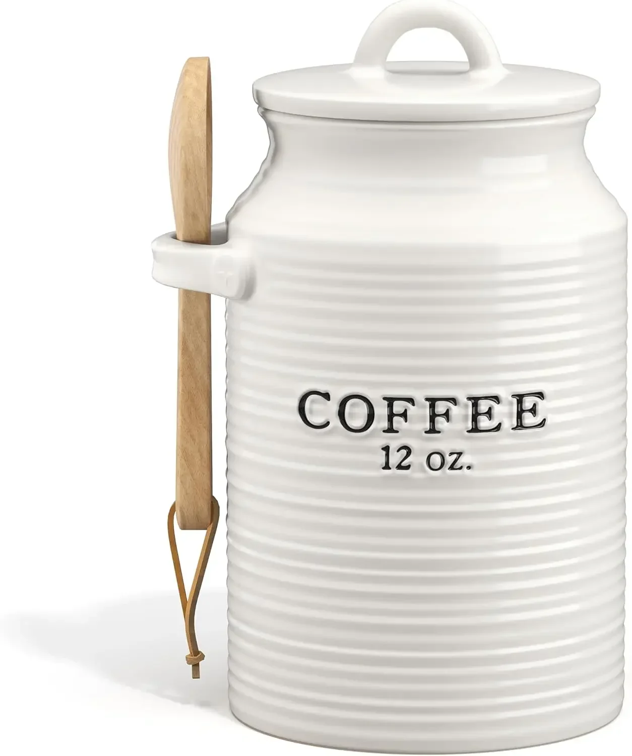 Decorative Ceramic Coffee Canister, Rustic Farmhouse Kitchen Storage Jar with Lid & Scoop
Decorative Ceramic Coffee Canister, Rustic Farmhouse Kitchen Storage Jar with Lid & Scoop