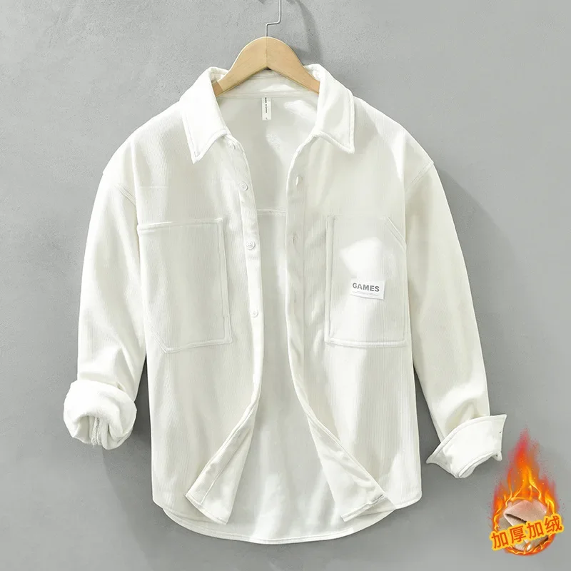 Winter Mens Shirt Japanese Warm Cargo Shirt Man Casual Pure Cotton Double Pockets Corduroy Solid Fleece Shirt Thicken Clothes
Winter Mens Shirt Japanese Warm Cargo Shirt Man Casual Pure Cotton Double Pockets Corduroy Solid Fleece Shirt Thicken Clothes