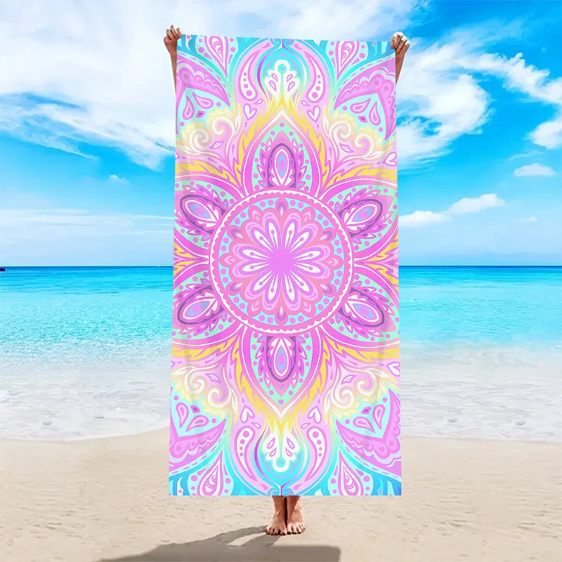 Beach towel colorful mandala print pattern sun protection windproof suitable for swimming pool camping travel blanket
Beach towel colorful mandala print pattern sun protection windproof suitable for swimming pool camping travel blanket