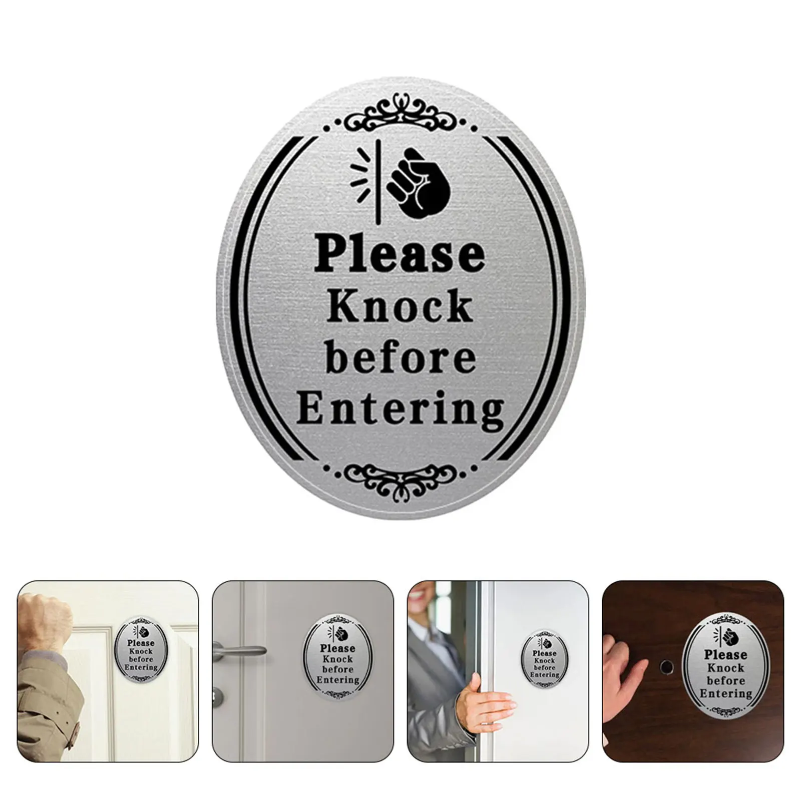 2pcs Knock Before Entering Waterproof Adhesive Sign Sticker Entry Plate Stick On Office Bedroom Conference Room Sliding Sign
2pcs Knock Before Entering Waterproof Adhesive Sign Sticker Entry Plate Stick On Office Bedroom Conference Room Sliding Sign