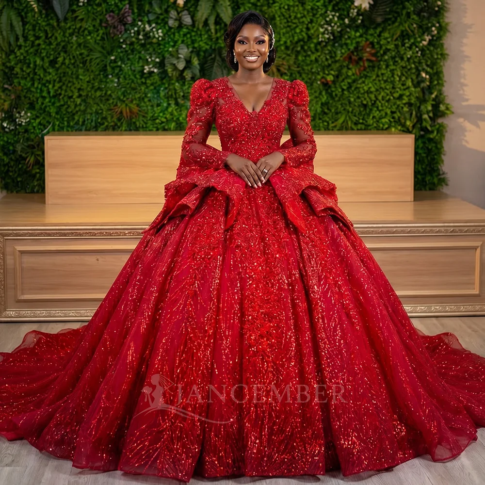 Customized 2026 V Neck Church Wedding Dress Long Sleeve Robe Lace Beading Ruffles Bride Dress Ball Gown Women Vestidos de novia
Customized 2026 V Neck Church Wedding Dress Long Sleeve Robe Lace Beading Ruffles Bride Dress Ball Gown Women Vestidos de novia