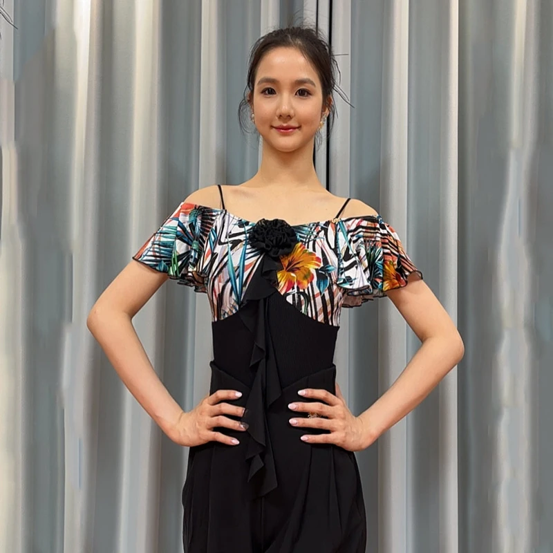 Ladies One Shoulder Printed Bodysuit Latin Dance Tops For Women Adult Female Samba Chachah Modern Latin Dance Costumes XH5068
Ladies One Shoulder Printed Bodysuit Latin Dance Tops For Women Adult Female Samba Chachah Modern Latin Dance Costumes XH5068