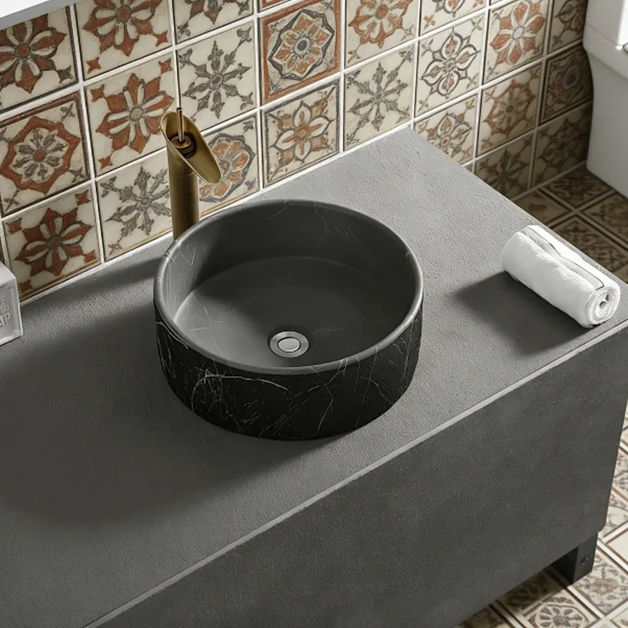 40Cm*40Cm Round Design Cement Washbasin, an Ideal Choice for Modern Bathroom Equipment, Suitable for Changing Rooms, Vanity Tables, Bathrooms, Toilets, and Rvs
40Cm*40Cm Round Design Cement Washbasin, an Ideal Choice for Modern Bathroom Equipment, Suitable for Changing Rooms, Vanity Tables, Bathrooms, Toilets, and Rvs 