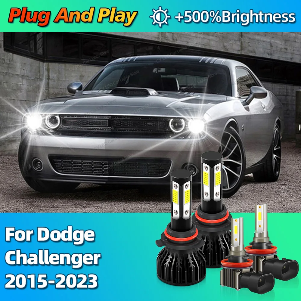 Turbo 30000Lm Car Headlight LED Bulbs CANBUS Lights HIR2 H11 Fog Lamp For DODGE Challenger 2015 2016 2017 2018 2019 2020-2023
Turbo 30000Lm Car Headlight LED Bulbs CANBUS Lights HIR2 H11 Fog Lamp For DODGE Challenger 2015 2016 2017 2018 2019 2020-2023