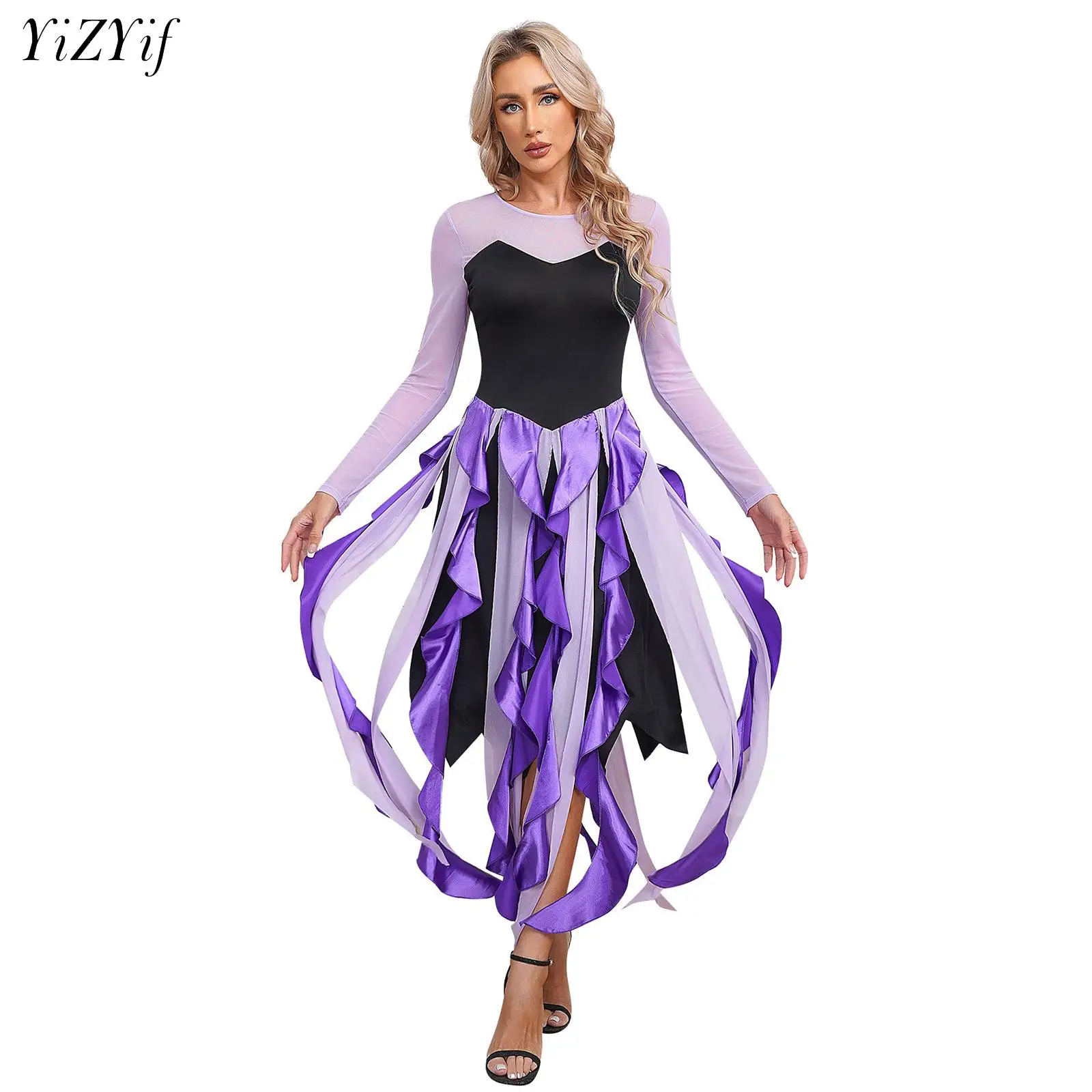 Women Halloween Octopus Tentacles Dress Sea Witch Mermaid Costume for Adults Cartoon Cosplay Party Lyrical Performance Dancewear
Women Halloween Octopus Tentacles Dress Sea Witch Mermaid Costume for Adults Cartoon Cosplay Party Lyrical Performance Dancewear