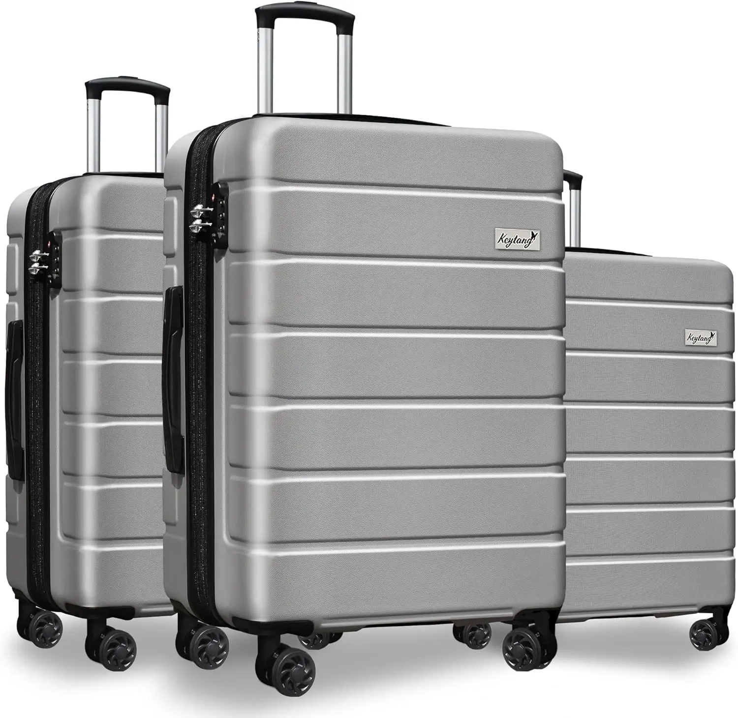 Набор из 3 предметов: легкий расширяемый чемодан с жестким корпусом, замком TSA и колесами-спиннерами, увеличение объема на 20% для дополнительного багажа, серебристый
Набор из 3 предметов: легкий расширяемый чемодан с жестким корпусом, замком TSA и колесами-спиннерами, увеличение объема на 20% для дополнительного багажа, серебристый