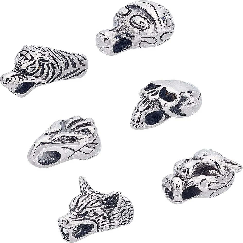 6Pcs 6 Style 304 Stainless Steel Cord Ends For Leather Cord Bracelets Making Mixed Color 1pc/style
6Pcs 6 Style 304 Stainless Steel Cord Ends For Leather Cord Bracelets Making Mixed Color 1pc/style