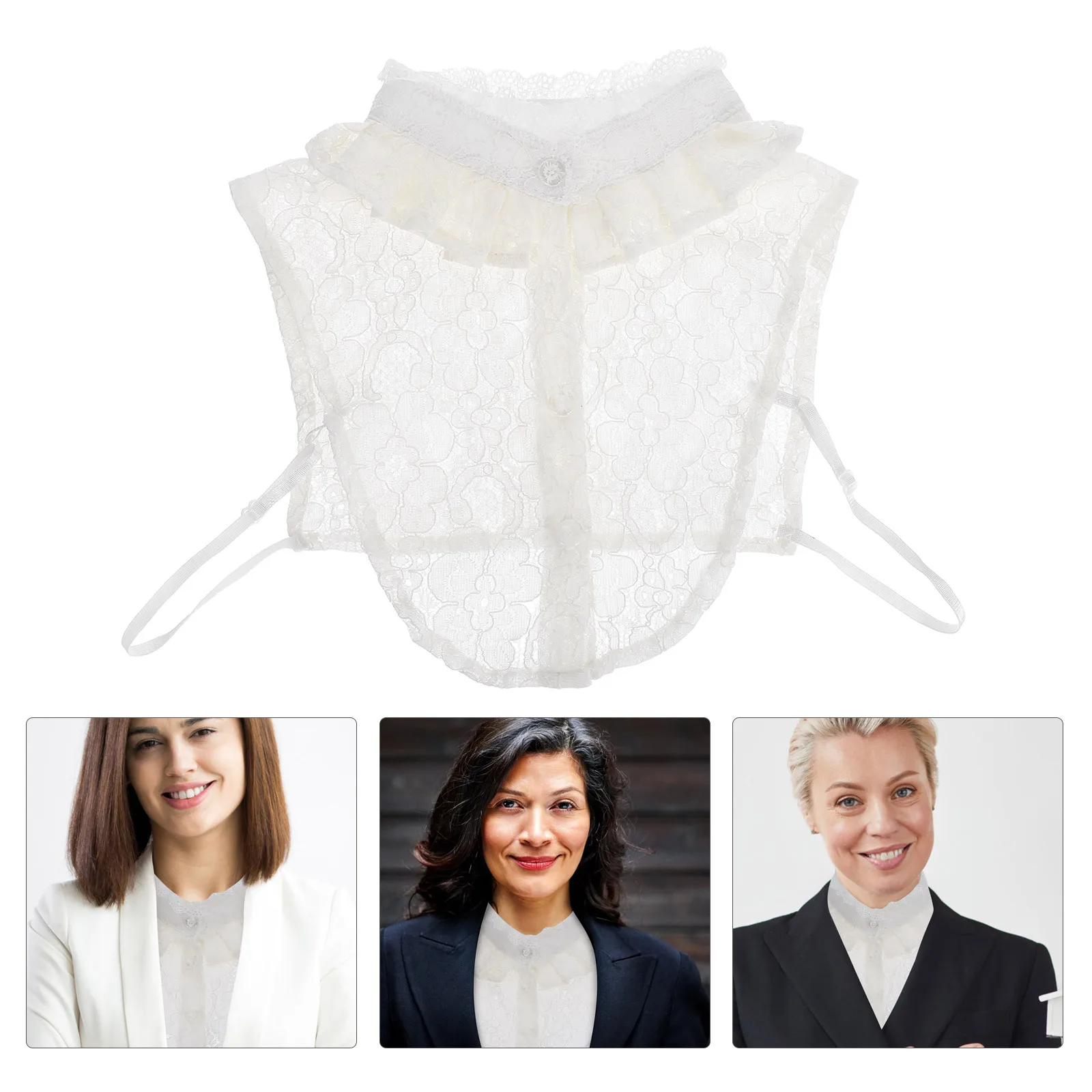 Women White Lace False Standing Collar Shirt Fake Collar Detachable for Office Work Party Wedding Shirts Jackets Sweaters
Women White Lace False Standing Collar Shirt Fake Collar Detachable for Office Work Party Wedding Shirts Jackets Sweaters
