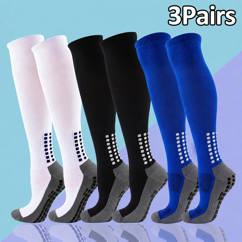 3 Pairs Grip Soccer Socks Men Cushioned Non Slip Football Basketball Sports Socks Knee High Long Socks
3 Pairs Grip Soccer Socks Men Cushioned Non Slip Football Basketball Sports Socks Knee High Long Socks