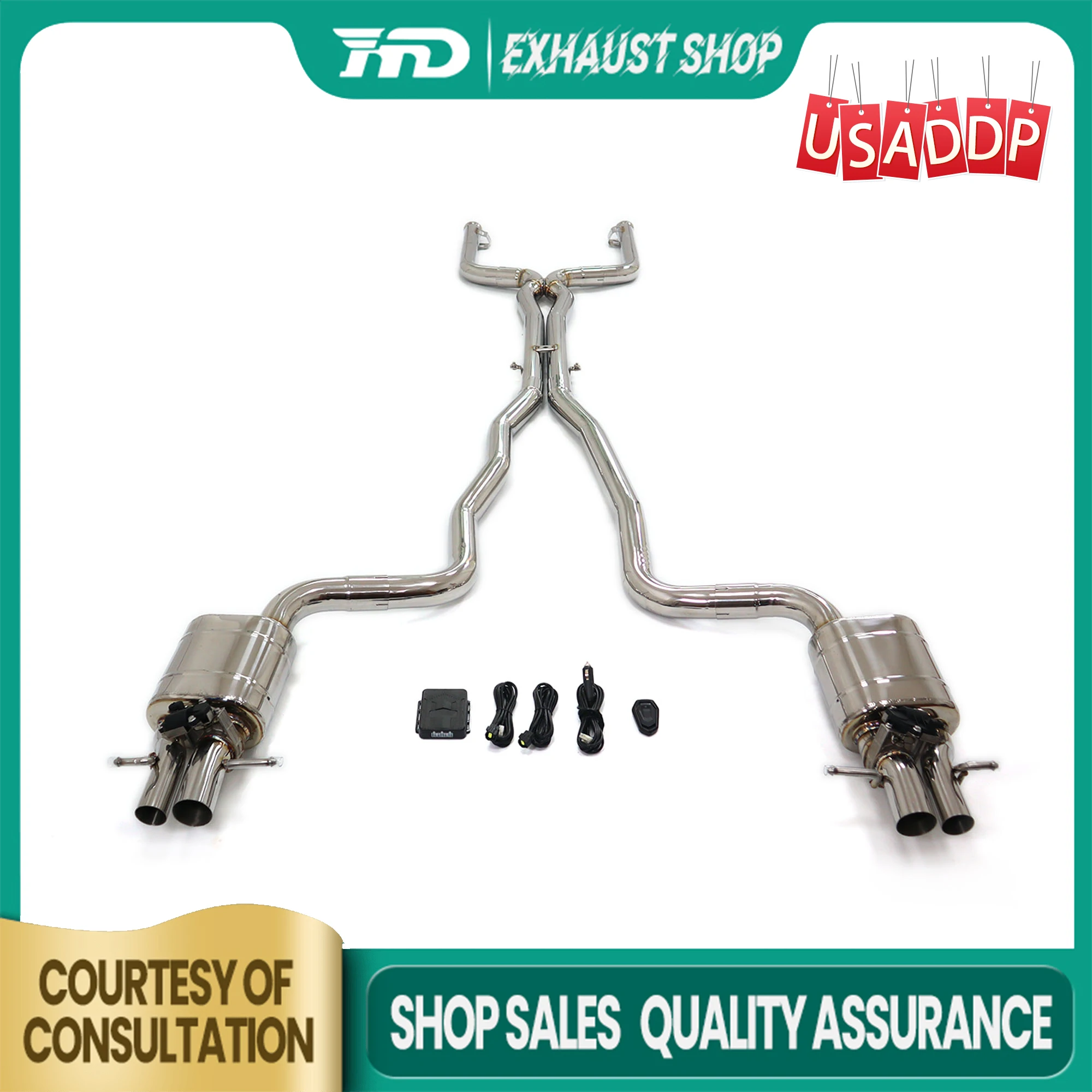 HMD Catback for Mercedes benz c63 w205 Electronic valves Great sounds Muffler High quality X-tube design Exhaust system
HMD Catback for Mercedes benz c63 w205 Electronic valves Great sounds Muffler High quality X-tube design Exhaust system